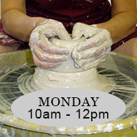 ADULT WHEEL THROWING MONDAY 10am - 12pm