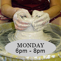 ADULT WHEEL THROWING MONDAY 6pm - 8pm