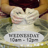 ADULT WHEEL THROWING WEDNESDAY 10am - 12pm
